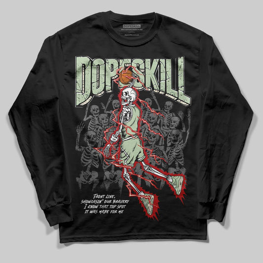 Jordan 4 WMNS “Seafoam” (2025) DopeSkill Long Sleeve T-Shirt Thunder Dunk Graphic Streetwear - Black