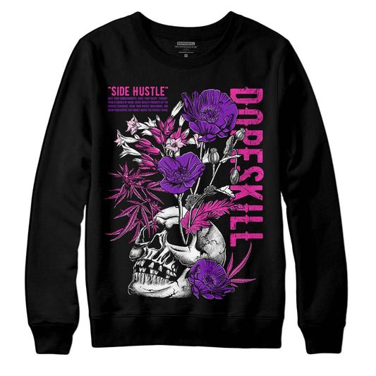 Pink Sneakers DopeSkill Sweatshirt Side Hustle Graphic Streetwear - Black