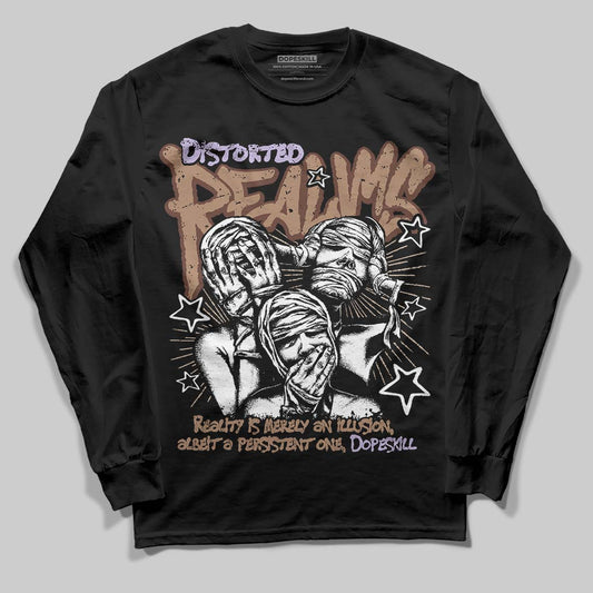 Harris Tweed x Wmns Dunk Low 'Sesame' DopeSkill Long Sleeve T-Shirt Distorted Realms Graphic Streetwear - Black