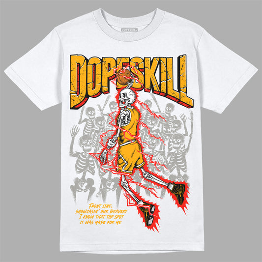 Jordan 12 Retro Black Taxi DopeSkill T-Shirt Thunder Dunk Graphic Streetwear - White