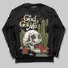 Olive Sneakers DopeSkill Long Sleeve T-Shirt God Got Me Graphic Streetwear - Black