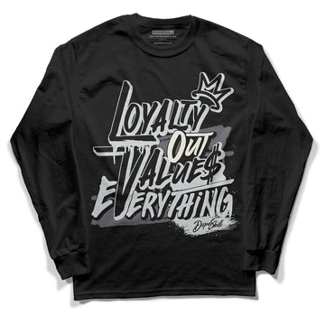 Jordan 1 Retro Low OG Black Cement DopeSkill Long Sleeve T-Shirt LOVE Graphic Streetwear - Black