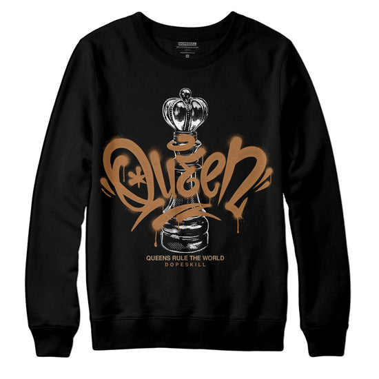 Jordan 3 Retro Palomino DopeSkill Sweatshirt Queen Chess Graphic Streetwear - Black