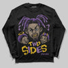 PURPLE Sneakers DopeSkill Long Sleeve T-Shirt Two Sides Graphic Streetwear - black
