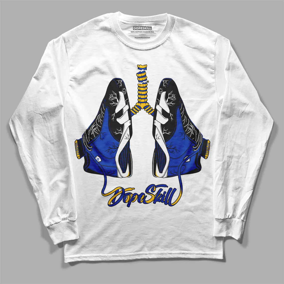 Jordan 14 “Laney” DopeSkill Long Sleeve T-Shirt Breathe Graphic Streetwear -  White 