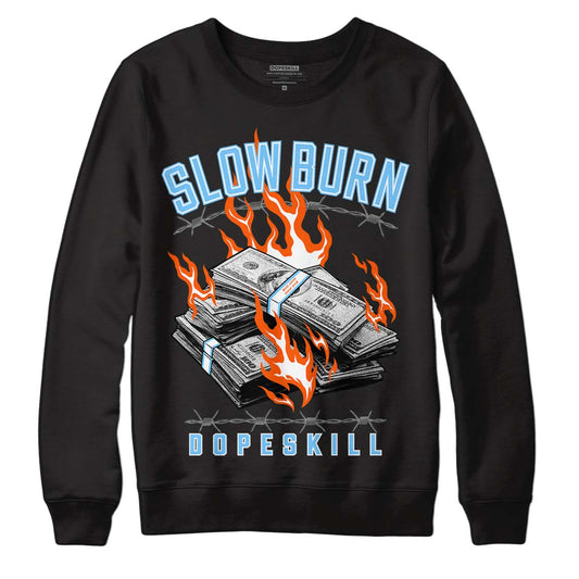 Dunk Low Futura University Blue DopeSkill Sweatshirt Slow Burn Graphic Streetwear - Black