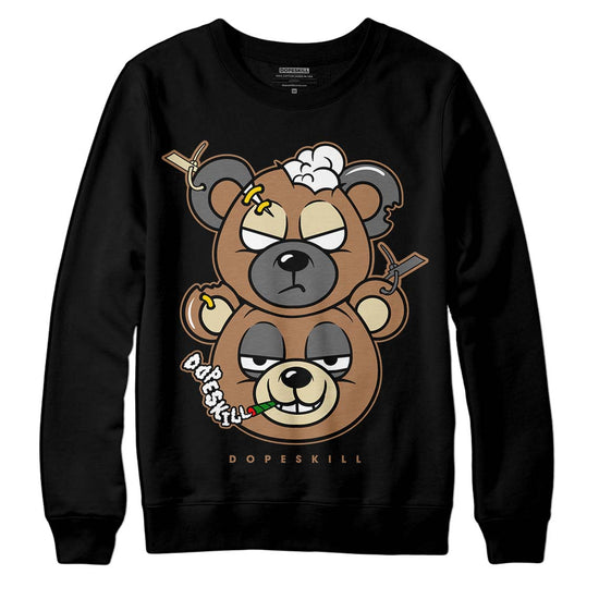 Jordan 6 WMNS Gore-Tex Brown Kelp DopeSkill Sweatshirt New Double Bear Graphic Streetwear - Black