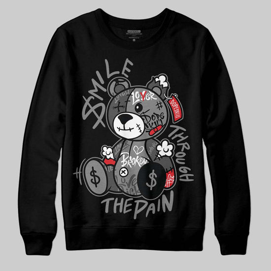 Jordan 10 Retro Shadow (2025) DopeSkill Sweatshirt Smile Through The Pain Graphic Streetwear - Black