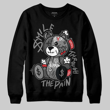 Jordan 10 Retro Shadow (2025) DopeSkill Sweatshirt Smile Through The Pain Graphic Streetwear - Black