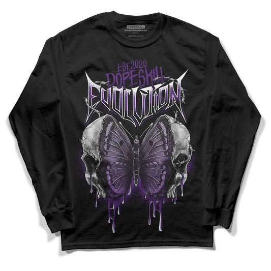 Jordan 12 “Field Purple” DopeSkill Long Sleeve T-Shirt DopeSkill Evolution Graphic Streetwear - Black