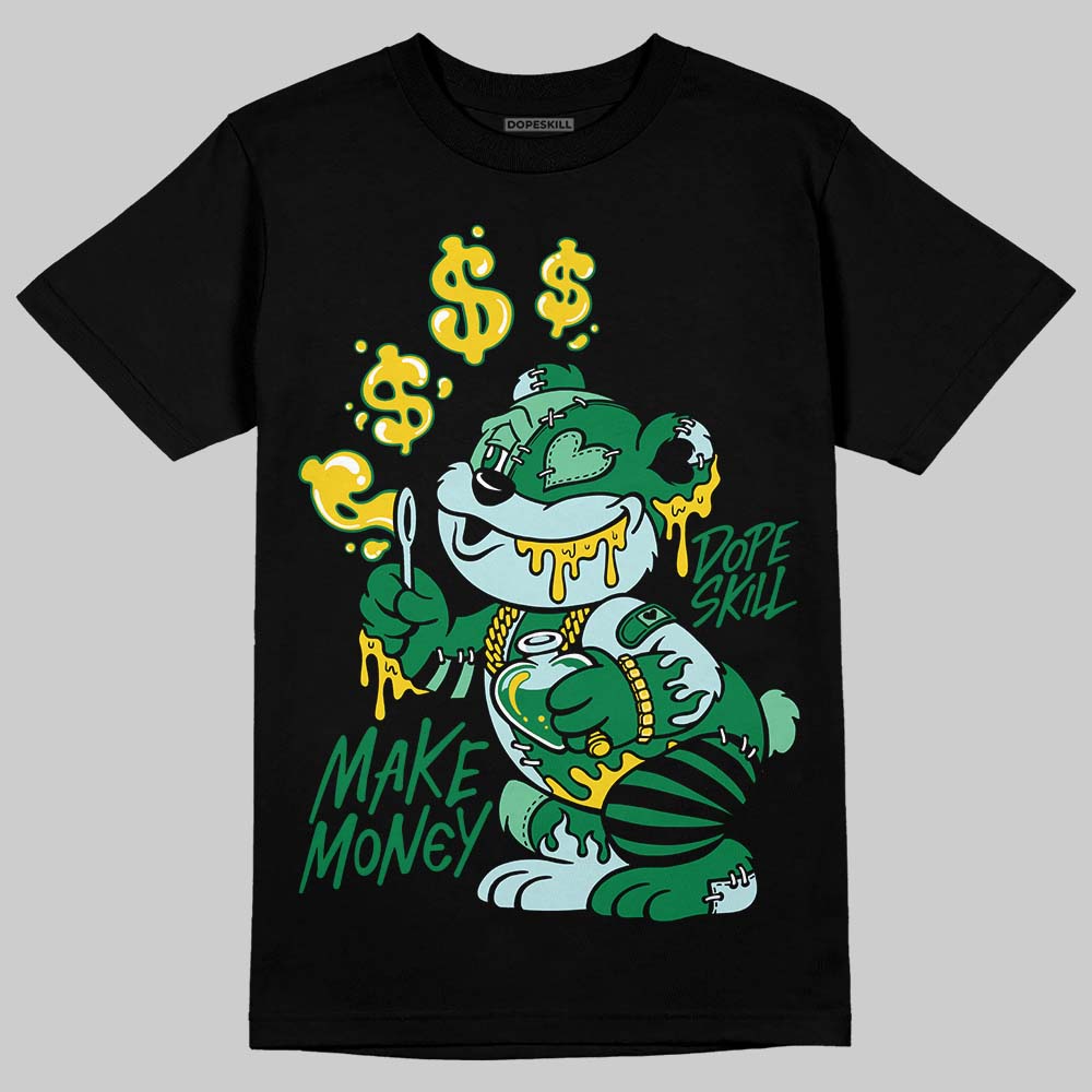 Green Sneakers DopeSkill T-Shirt Make Money Graphic Streetwear - Black