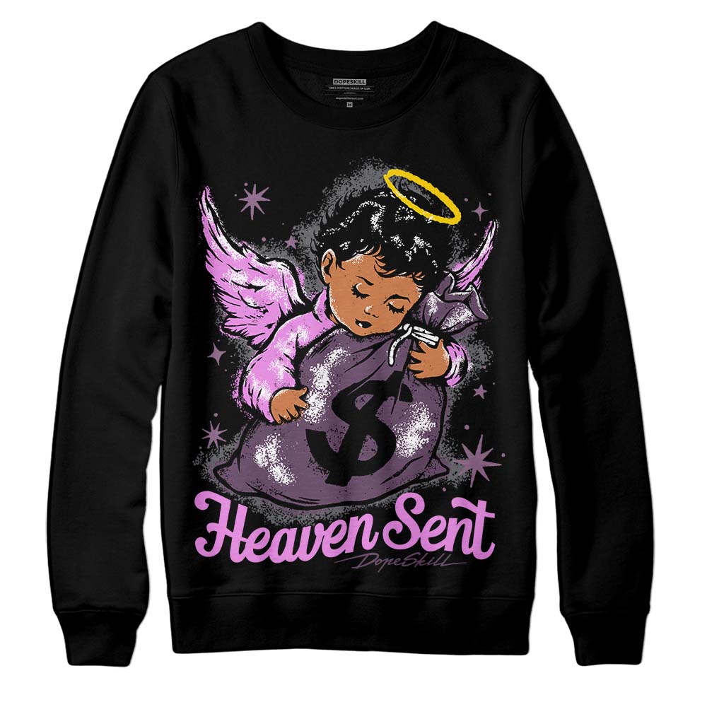 Jordan 2 “Mauve/Off-Noir” DopeSkill Sweatshirt Heaven Sent Graphic Streetwear - Black