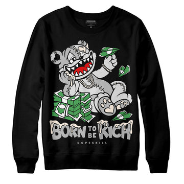 Dunk Low Cool Grey DopeSkill Sweatshirt Born To Be Rich Graphic Streetwear - Black