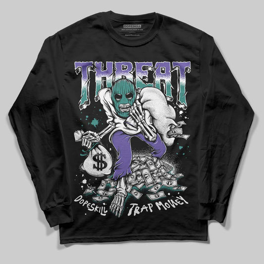 Jordan 5 OG “Grape” DopeSkill Long Sleeve T-Shirt Threat Graphic Streetwear - Black