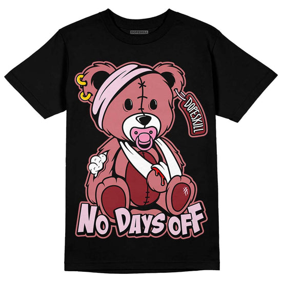 Valentine's Day Collection DopeSkill T-Shirt Hurt Bear Graphic Streetwear - Black