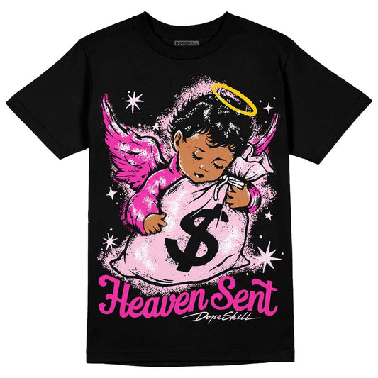 Dunk Low GS 'Triple Pink' DopeSkill T-Shirt Heaven Sent Graphic Streetwear - Black