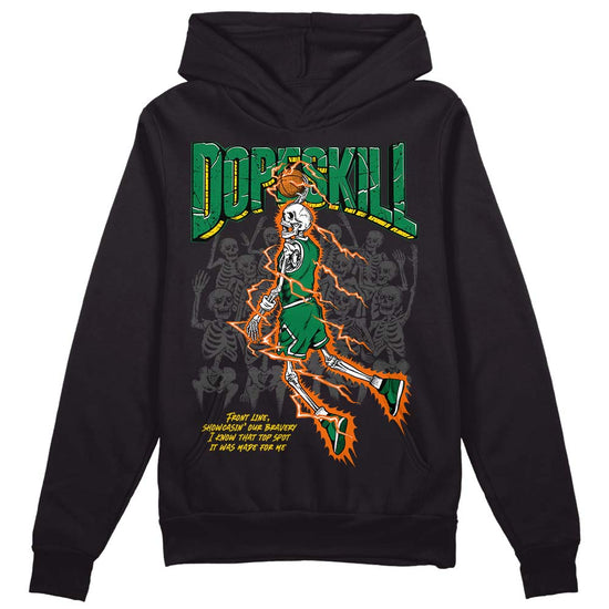 Green Sneakers DopeSkill Hoodie Sweatshirt Thunder Dunk Graphic Streetwear - Black 