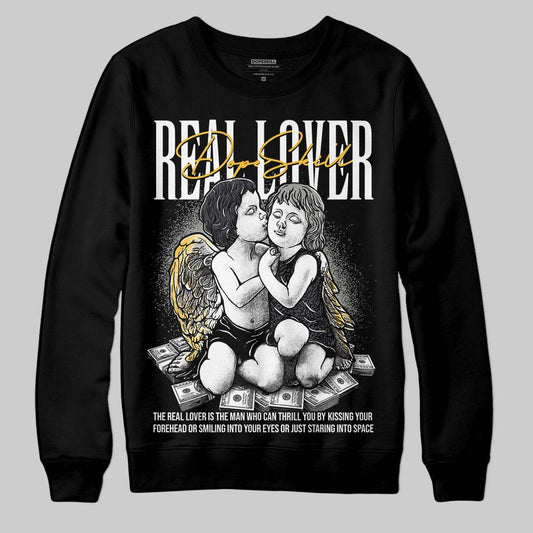 Jordan 3 Retro Black Cat DopeSkill Sweatshirt Real Lover Graphic Streetwear - Black