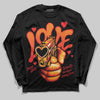 Red Sneakers DopeSkill Long Sleeve T-Shirt Love Shot Graphic Streetwear - Black