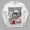 Black and White Sneakers DopeSkill Long Sleeve T-Shirt Mystery Ghostly Grasp Graphic Streetwear - White