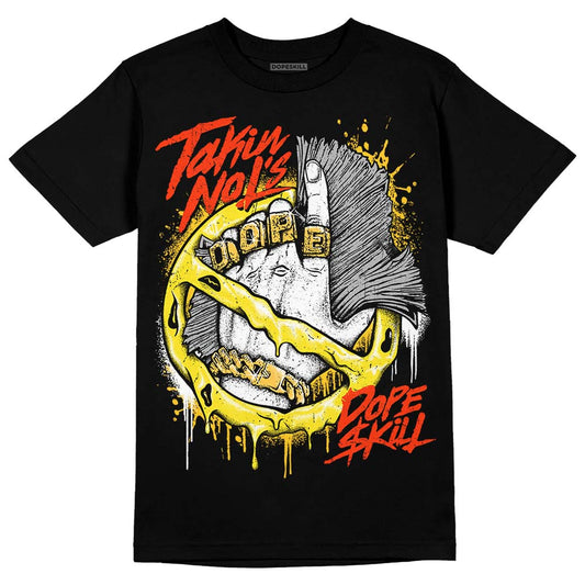 Jordan 4 Retro “Vivid Sulfur” DopeSkill T-Shirt Takin No L's Graphic Streetwear - Black