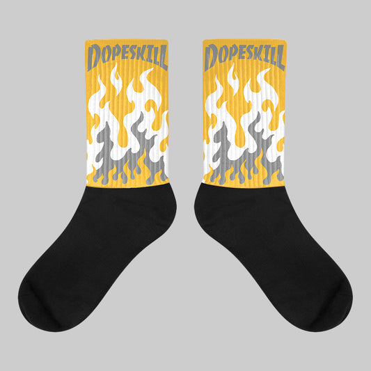 New Balance 9060 Varsity Gold (GS) DopeSkill Sublimated Socks FIRE Graphic Streetwear