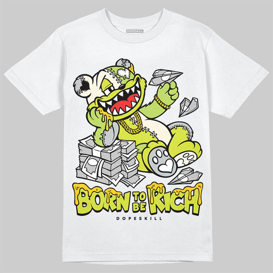 Air Max 90 x Patta Cyber and Particle Grey DopeSkill T-Shirt Born To Be Rich Graphic Streetwear - White 