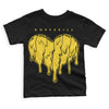 Jordan 4 Tour Yellow Thunder DopeSkill Toddler Kids T-shirt Slime Drip Heart Graphic Streetwear - Black