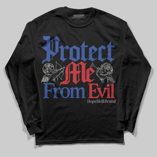 Jordan 4 “Rare Air” DopeSkill Long Sleeve T-Shirt Protect Me From Evil Graphic Streetwear - Black