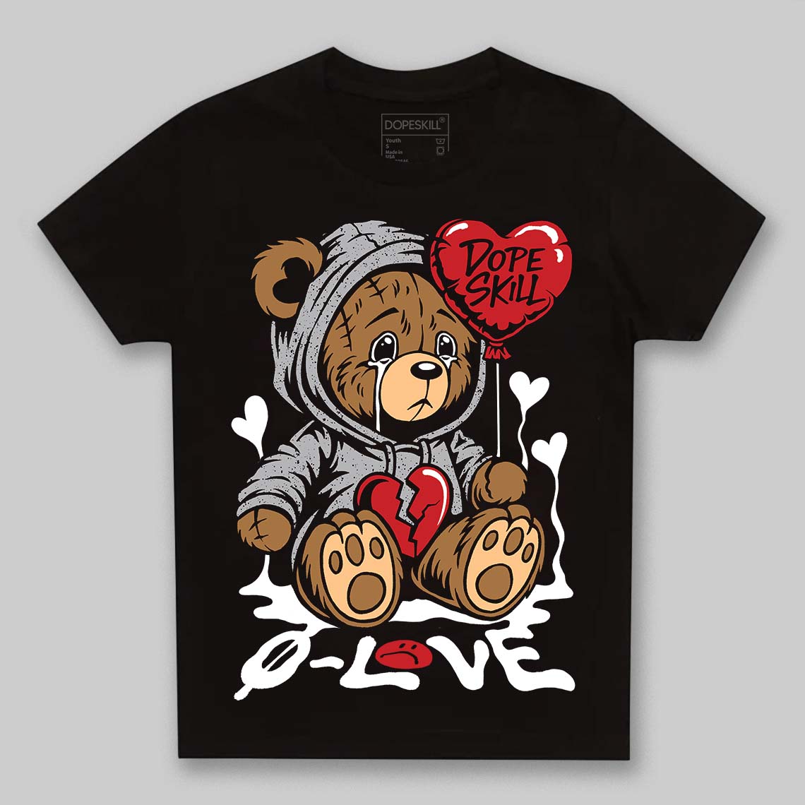 Jordan 4 OG “White Cement” DopeSkill Toddler Kids T-shirt Broken Bear Graphic Streetwear - Black