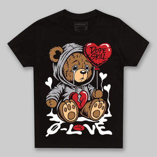 Jordan 4 OG “White Cement” DopeSkill Toddler Kids T-shirt Broken Bear Graphic Streetwear - Black