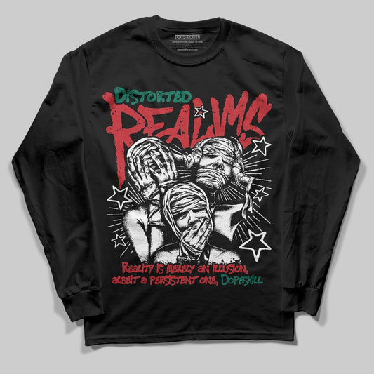 Jordan 3 Mexico 'El Vuelo' DopeSkill T-Shirt Long Sleeve T-Shirt Distorted Realms Graphic Streetwear - Black