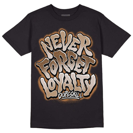 Jordan 3 Retro Palomino DopeSkill T-Shirt Never Forget Loyalty Graphic Streetwear - Black