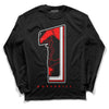 Jordan 1 Retro High OG "Satin Bred" DopeSkill Long Sleeve T-Shirt No.1 Graphic Streetwear - Black