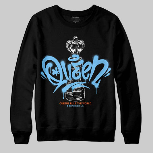 Dunk Low Futura University Blue DopeSkill Sweatshirt Queen Chess Graphic Streetwear - Black