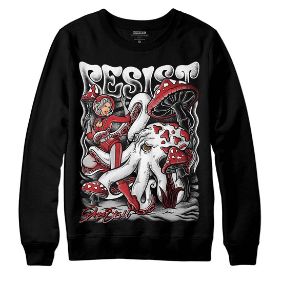Jordan 12 “Red Taxi” DopeSkill Sweatshirt Resist Graphic Streetwear - Black