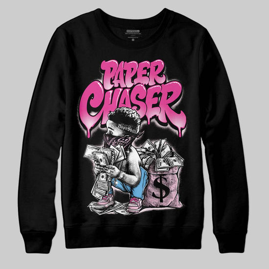 Pink Sneakers DopeSkill Sweatshirt Paper Chaser Boy Graphic Streetwear - black
