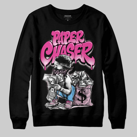 Pink Sneakers DopeSkill Sweatshirt Paper Chaser Boy Graphic Streetwear - black