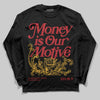 Jordan 14 Golf “Last Shot” DopeSkill Long Sleeve T-Shirt Money Is Our Motive Typo Graphic Streetwear - Black