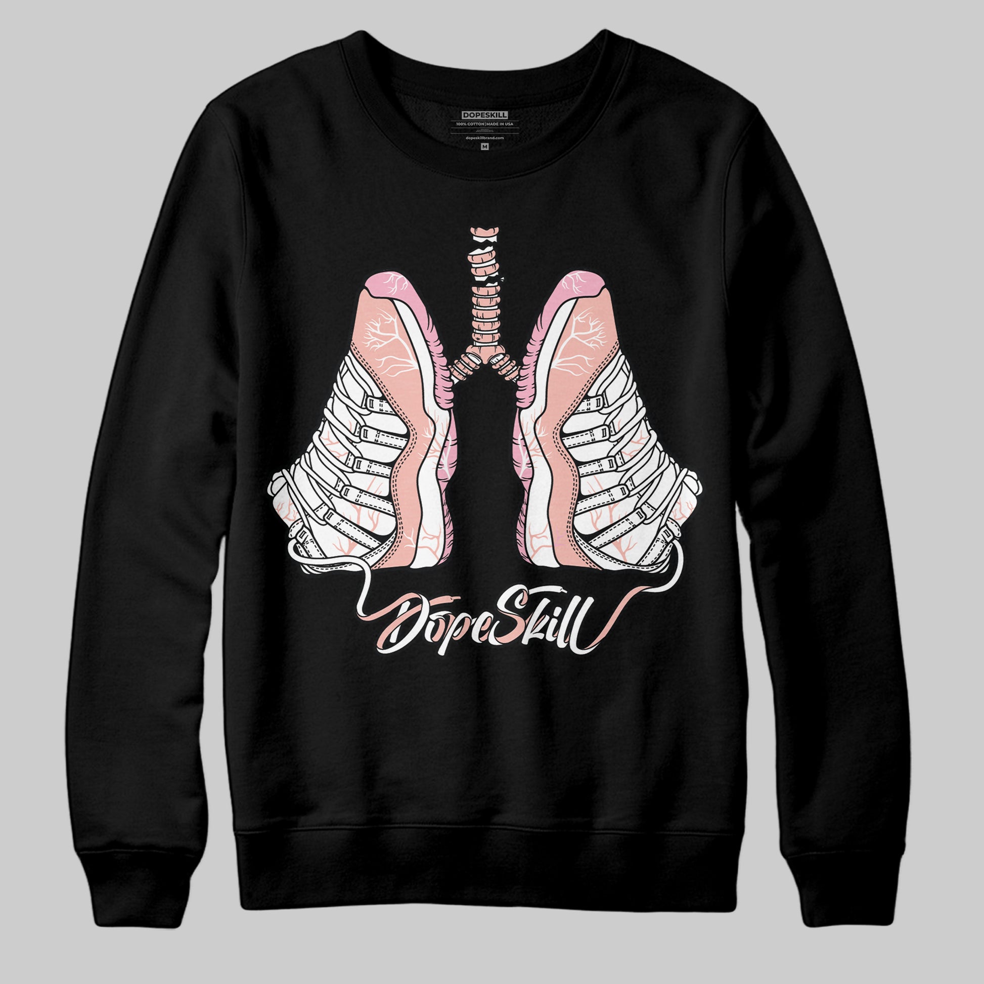 Jordan 11 Low “Legend Pink” DopeSkill Sweatshirt Breathe Graphic Streetwear - Black