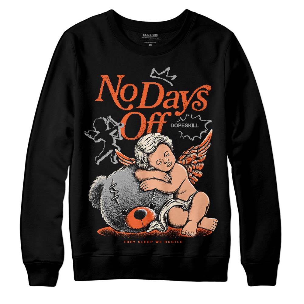 Jordan 3 Georgia Peach DopeSkill Sweatshirt New No Days Off Graphic Streetwear - Black