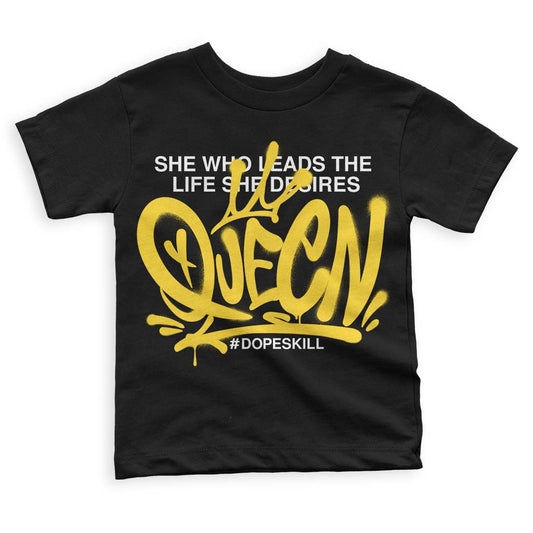 Jordan 4 Tour Yellow Thunder DopeSkill Toddler Kids T-shirt Queen Graphic Streetwear - Black