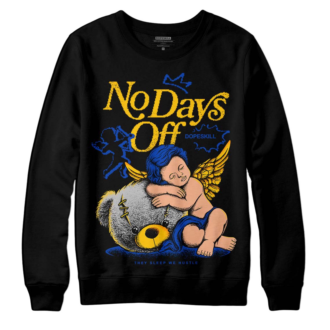 Jordan 14 “Laney” DopeSkill Sweatshirt New No Days Off Graphic Streetwear - Black