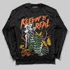 Orange, Black and White Sneakers DopeSkill Long Sleeve T-Shirt Keepin' It Real Graphic Streetwear - black