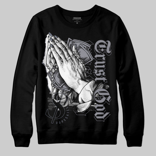 Jordan 14 Retro 'Stealth' DopeSkill Sweatshirt Trust God Graphic Streetwear - black