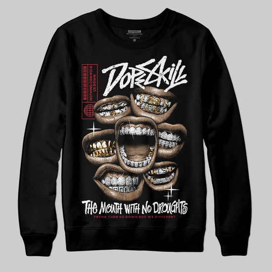 Jordan 14 Retro ‘Black Toe’ DopeSkill Sweatshirt The Mouth With No Droughts Graphic Streetwear - Black