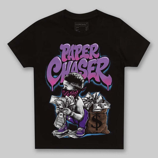 PURPLE Sneakers DopeSkill Toddler Kids T-shirt Paper Chaser Boy Graphic Streetwear - Black