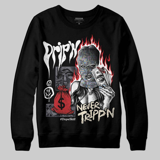 Jordan 11 Low CNY “Year of the Snake” DopeSkill Sweatshirt Drip'n Never Tripp'n Graphic Streetwear - Black