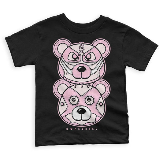 Dunk Low LX Pink Foam DopeSkill Toddler Kids T-shirt Leather Bear Graphic Streetwear - Black