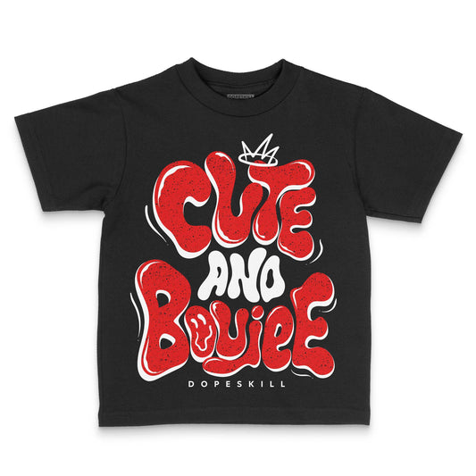 Jordan 4 Retro Red Cement DopeSkill Toddler Kids T-shirt Cute and Boujee Graphic Streetwear  - Black